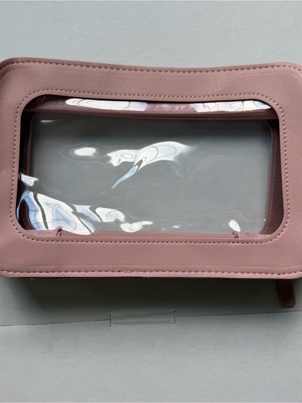 Pink Clear Window Makeup Bag / Pencil & Art Supply Organizer Pouch